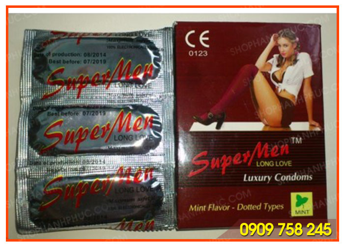 Bao cao su kéo dài thời gian supermen giúp tình yêu thăng hoa